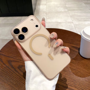 For iPhone 17 Air Pro Max Luxury For Magsafe Magnetic Thin PC Frame Case For iPhone 13 14 15 16 Plus Lens Protective Matte Cover