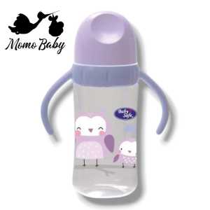 Baby Safe Wideneck Double Valves Nipple - Training Bottle With Handle 250ml - WN13 BPA Free