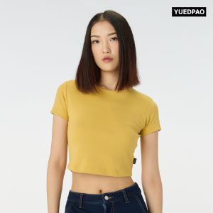 Yuedpao Crop Top รุ่นโคตรนุ่ม (สีใหม่) นุ่มตั้งแต่กำเนิด ยืดแต่ไม่ย้วย ยับยาก ไม่ต้องรีด เสื้อยืดครอป 16 สี