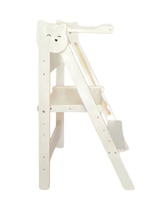 Ghế đứng bếp cho bé gấp gọn ghế đứng cho bé rửa tay Standing Tower tháp hỗ trợ Uydecor gỗ nhập khẩu