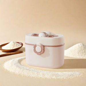 Baby Milk Storage Canister 410ml Airtight Powder Container withMeasuring Scoop for Formula Travel