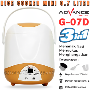 Rice Cooker Mini Multifungsi Advance G-07D Low Watt | Magic Com Penanak Nasi Multifungsi 3in1 Anti Lengket Cocok Untuk Anak Kosan | Gallery Audio