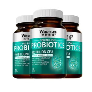 Ready Stock【3 Bottles】Wright Life 900 Billion CFU Vegetarian Probiotic Capsules Daily Nutritional Supplement