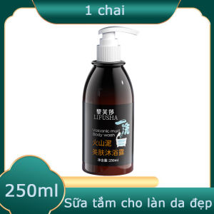 Xà phòng tẩy trắng cơ thể gel tắm tẩy trắng bùn núi lửa 250ml xà phòng tắm bùn núi lửa gốc cải thiện màu da không đồng đều làm sáng màu da và ẩm da