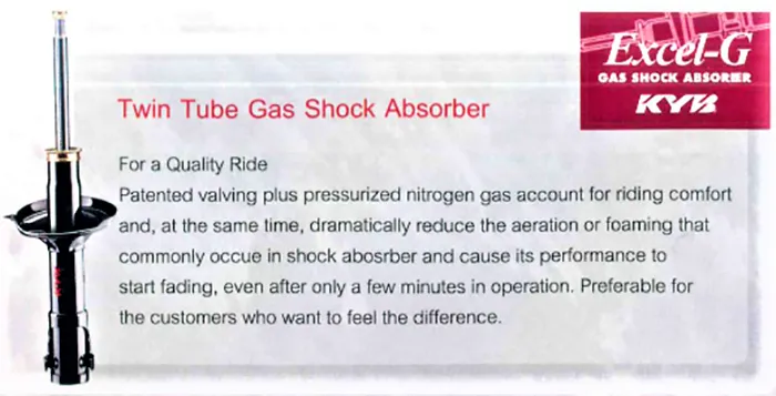 KYB 2pcs Excel-G Shock Absorber Rear for Honda City / Jazz, Fit