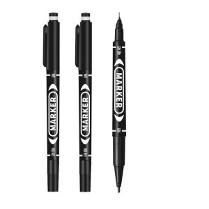 3pcs High Quality Dual Tip 0.5/1.0 mm Nib Art Marker Pens Waterproof Permanent Student School Office Stationery