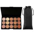 Vtrem 15 Colors Contour Palette Kit Camouflage Concealer Palette Professional Contour Eyeshadow Face Cream Makeup Foundation Kit Combination with Powder Brush for Professional and Daily Use. 
