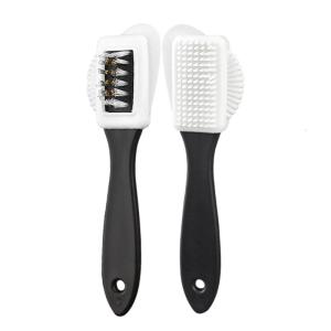 Suedes & Nubuck Shoes Cleaner Brush 4 Way Cleaning Caring Brush for Shoe Boot Suedes Shoe Brush with Brass & Nylon Bristle