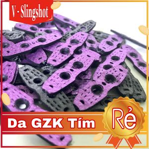 10 Miếng Da GZK Màu Tím 3 Lỗ Bi 6-7-8