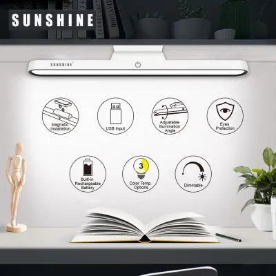 SUNSHINE LED Reading Light Hanging Magnetic Led Table Lamp Rechargeable Stepless Dimming Cabinet Light Night Light