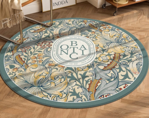 Karpet Bulat Aesthetic Ukuran Diameter 1 Meter / Karpet Alas Meja / Karpet Bulat Lingkaran