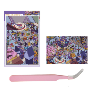 Reusable Halloween Stickers Decals Set With Craft Tweezer Witch Pumpkin Designs For Scrapbooking Party Scene Decorations