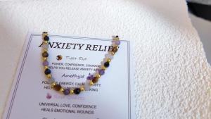 Anxiety Relief Items Bracelet for Women Depression Stress Relief Anti Anxiety Gifts Spiritual Jewelry Natural Healing Crystals for Calm & Balance