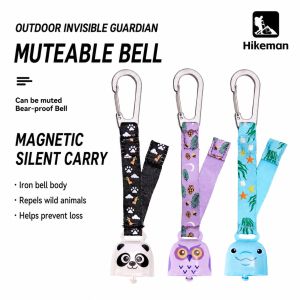 Bear Bell Hiking Bell Magnetic Mute Outdoor Safety Bell With Carabiner for Hiking Camping Backpack Trail Walking Travel