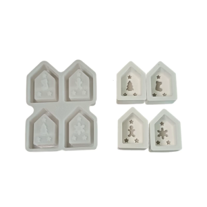 รูปบ้านแม่พิมพ์ซิลิโคนสำหรับโครงการสร้างสรรค์สบู่ของประดับตกแต่งเครื่องมือทำด้วยมือทนความร้อนได้ทำความสะอาดง่าย