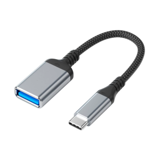 Nylon Weaving USB C Male to USB Female Converter Fast Charging OTG Extension Cable Wire for Keyboards Flash Drive