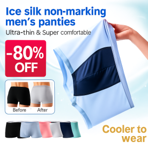 Men Underpant Antibacterial Functional Underwear Smooth Work Panty Mens Ice Silk Underwear Absorbent