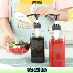 SHNGki 500ml 1000ml chất lỏng Dispenser với quy mô cà phê Syrup nhỏ giọt chai với bơm thủy lực vòi phun đầu bếp mật ong Jar container