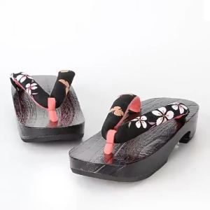 [Free Shipping] WomenS Wooden Clogs Flip-Flops Kimono Clogs Paulownia Wood Cosplay Anime Prop Shoes Anime Shoes