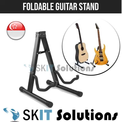 【SKIT SG】Universal Foldable Acoustic Classic Guitar Stand Rack Portable Instrument Display Holder Accessories for 3/4 Acoustic Electric Guitar Ukulele Violin Bass Banjo Mandolins