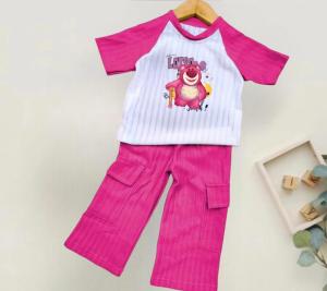 SETELAN BAJU ANAK PEREMPUAN BAHAN KNIT UNTUK USIA 1-10 TAHUN