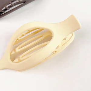 Frosted Color Claw Clip Hollowed Oval Hair Clip for Adult Flat Hair Clip for Thick Thin Hair Nonslip Side Clip Daily Use