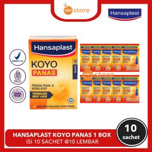 Hansaplast Koyo Panas dan Hangat 1 Box 10 Sachet isi 10 Lembar - Pereda Pegal dan Nyeri Otot