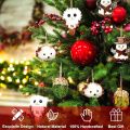 4Pcs White Owl Ornaments - Handmade Hanging Animal Ornaments, Christmas Decor - Ideal for Christmas Tree Decoration, Holiday Centerpiece, and Home Decor. 