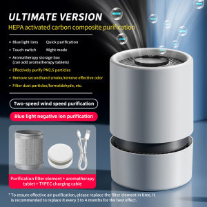 (1 Year Warranty) Air Purifier With HEPA Filter PM2.5 For Room 31-40 Square Meters Blue Light Negative Ion Purification