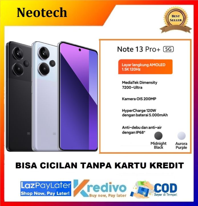 Xiaomi Redmi Note 13 Pro+ 5G Garansi Resmi - MediaTek Dimensity 7200 ...