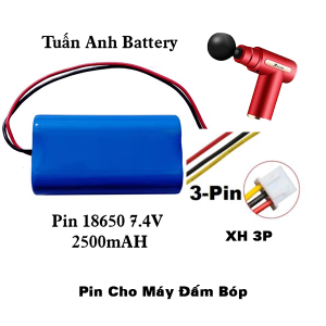 Pin 7.4v 2500 Cho Máy Đấm Bóp Máy Đấm Lưng Máy Massage Cầm Tay