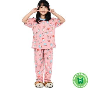 Kiminori LINI.CP Setelan Baju Tidur Anak Lengan Pendek