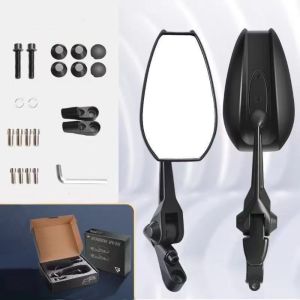 GOLDVAULT Napoleon Aluminum Alloy Side Mirror HD Adjustable Rearview Mirror Universal Non-Graded Clean Lens Motorcycle Accessories