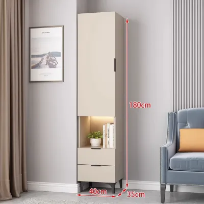 AUREO Solid Wood Corner Cabinet Multifunctional Storage Living Room Simple Home Corner Cabinet Custom Side Cabinet Bookcase Shelf