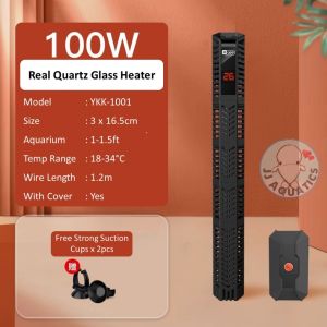 YEE Smart Thermostatic Aquarium Heater Quartz Glass Precise Temperature Setting External Controller
