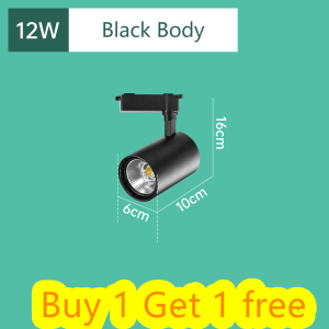 Buy 1 Get 1 Free Track Light LED COB Track Light 12/20/30/40W Tricolor Spot Light Spotlight For Kitchen Shop Home