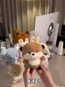 Cartoon Elephant Plush Toy Keychain Soft Fluffy Little Elephant Plush Keychain Bag Charm Key Ring Gift For Kids Student