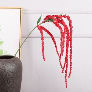 EO4MD 120cm Artificial Foam Flower Vine 8 Fork Handmade Green Plant Floral Arrangement Accessories Elegant Artificial Wisteria Wedding Backdrop Decor