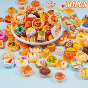 【Upupupup】 50PCS ตุ๊กตาขนมปังจิ๋วแสนสนุก ของเล่นบ้านตุ๊กตา อุปกรณ์ทำมือ DIY มีให้เลือก 4 แบบ ปลอดภัยและเป็นมิตรต่อสิ่งแวดล้อม