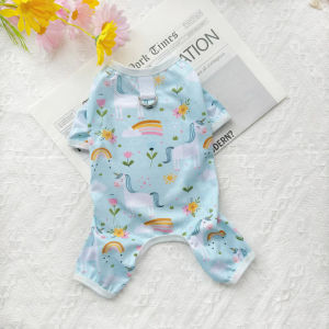 Dog Pajamas Pet Jumpsuit Zipper Soft Breathable Lightweight Indoor Sleepwear Big Dogs Cats