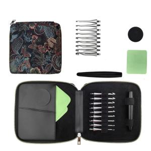 Aluminum Crochet Hook with 9 Interchangeable Tip Handle Crochet Hook for Weaving Knitting Crochet Craft 3.5mm-8.0mm