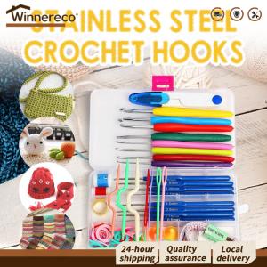【Free Shipping】 Premium 16-Size Crochet Hook Kit with Comfortable Grip for Crochet Knitting and Crafting Supplies