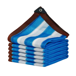 ตาข่ายกรองแสง กว้าง2-4เมตร สีฟ้าขาว(มีตาไก่)ยาวถึง10ม สแลนกันแดด สแลนกรองแสง ผ้ากรองแสง แสลนบังแดด สแลนพรางแสง ผ้าสแลนกันแดด แสลนกันแดด