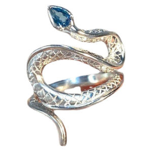 Trendy Rhinestone Couple Snake Ring ✨ Cincin Pasangan Ular Spesial - Adjustable Hadiah Valentine