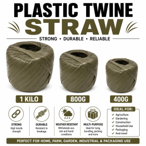Plastic twine Straw per 1kg800g400g