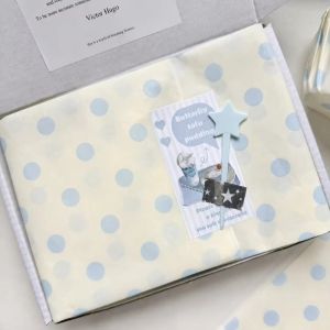 CHUAN 10 Sheets In họa tiết chấm bi Giấy chấm bi Nghệ thuật tự làm Gói hoa Giấy lụa thủ công Trang trí Bao bì quà tặng Giấy gói quà. Quà tặng