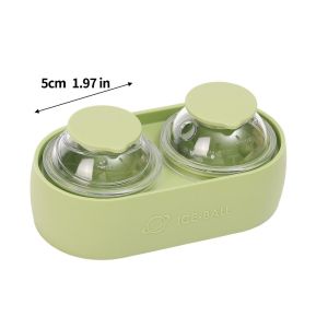 Portable Round Ice Ball Mold - Flexible Silicone Quick Freeze Ice Cube Maker - Ice Hockey Mold - Easy Whiskey Cocktail Bar Tools