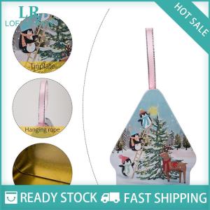 LF Wholesale✨Flash Sale ✨ Christmas Decor Tinplate Box Storage Box With Lanyard Candy Biscuit Box Jewelry Storage Party Favors Christmas Tree Decoration
