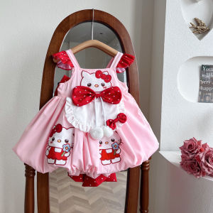ali9 Foreign Trade Childrens Wear Children Shirt Autumn New Girls Cartoon  Lolita Princess Dress Birthday Puffy Bud Skirt