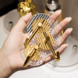 Strong Wall Hook Self Adhesive Hooks Sticky Door Wall Hangers Hooks Acrylic Gold Hooks For Home Bathroom